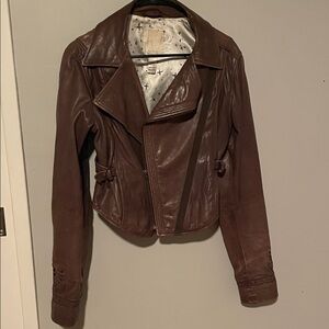 Diesel Brown Leather Women's Jacket